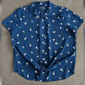 J. Crew Mercantile women's floral button up short sleeve